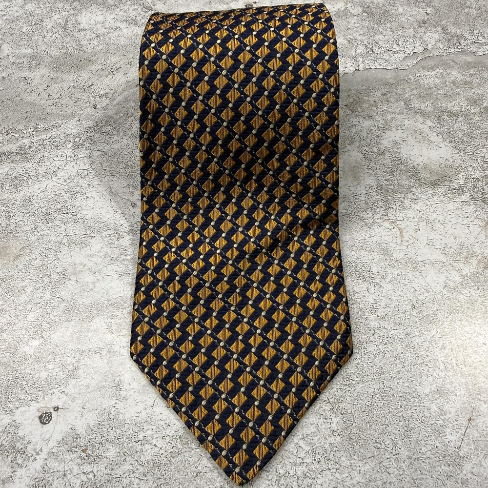 Robert Talbott Silk Tie Mens One Size Blue Geometric‎ Jacquard USA Necktie